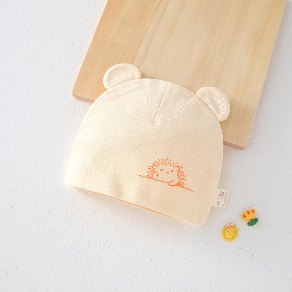 Pure Cotton Double Layer Newborn Hat for 0-3 Months, Suitable for Autumn/Winter