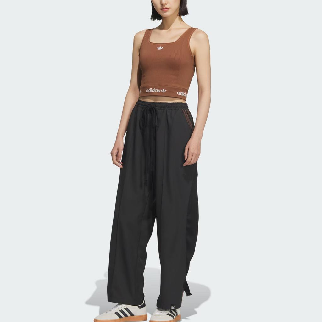 adidas Оригинальные SS25 модные повседневные спортивные жилеты без рукавов женские топы коричневого цвета нежно-коричневого цвета KB6421