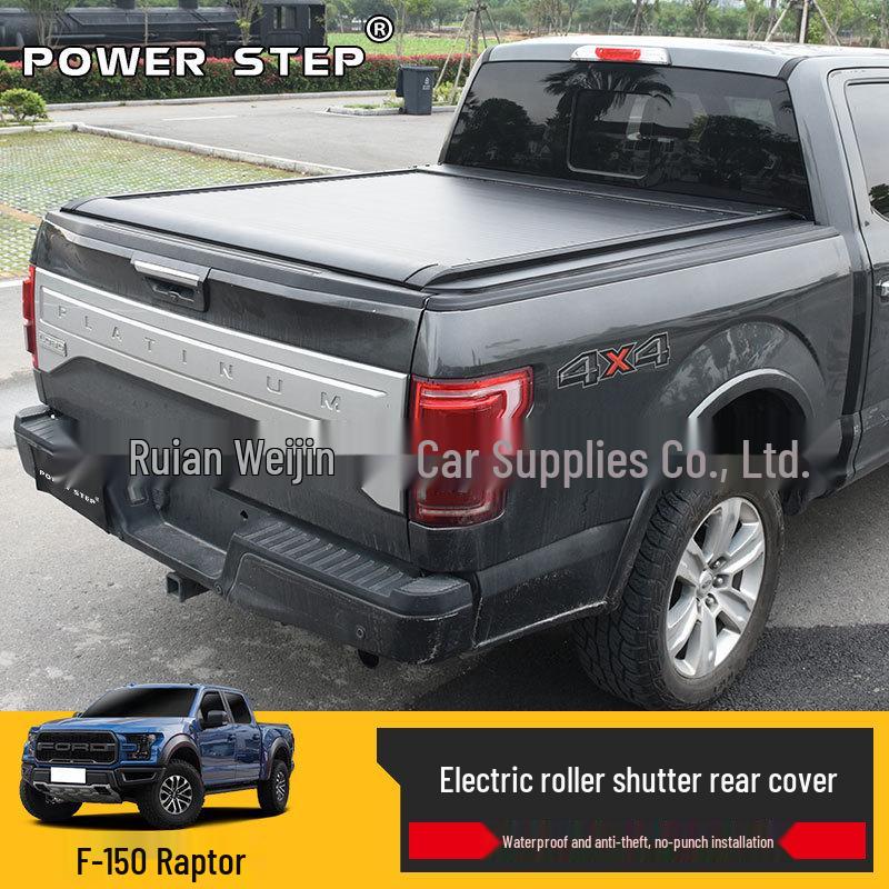 Fits 2015-2022 Ford Raptor F150: Electric Roll-Up Tailgate Cover - Truck Accessories