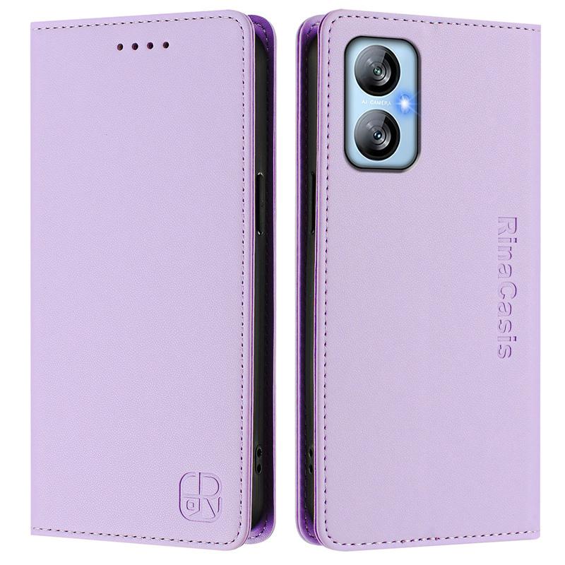 Роскошный кожаный чехол для ITEL A50C/A80/P38/A50/A48/RS4/S24/P55 Plus/A70/A05S RFID-блокировка слотов для карт Магнитная подставка для притяжения Ударопрочный откидной чехол