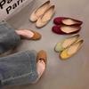 Retro Soft-soled Mary Jane Shoes 2025 New Spring White Light Mouth Small Red Shoes Versatile Single Shoes Flat Shoes Ladyshoes