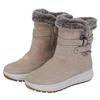 PAFHL Suede Snow Stylish Snowshoes Size Women's Boots, Winter, Waterproof, Cold-Resistant, Non-Slip, Fleece-Lined, Warm, (Beige, 23.5cm)