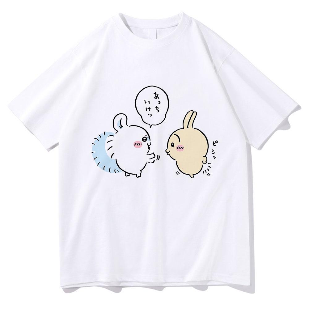 Chiikawa T Shirt Unisex  Harajuku Aesthetic Graphic Kawaii Tshirt Unisex Anime Cartoon Casual High Quality Sand Cotton Tees Shirts