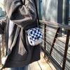 Клетчатая одноплечевая холщовая маленькая женская сумка Harajuku Girl Soft Sister Trend Crossbody Bag
