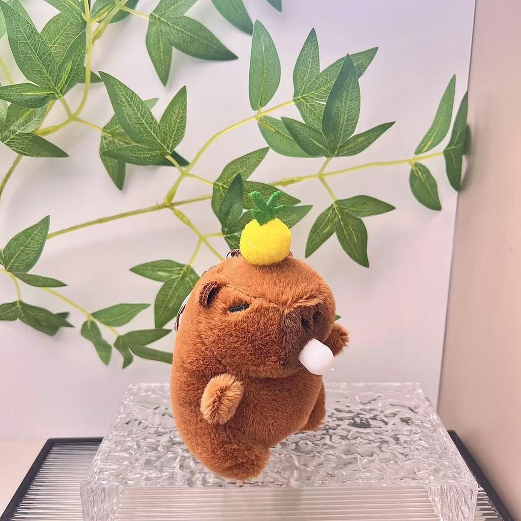 Blow Capybara Bubble Keychain Top Persimmon Kids Backpack Hanging Doll Plush