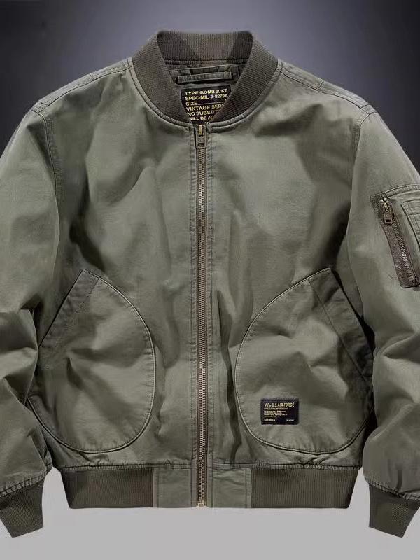 Мужская модная бейсбольная куртка - Весна, Осень, Зима, Повседневный стиль пилота