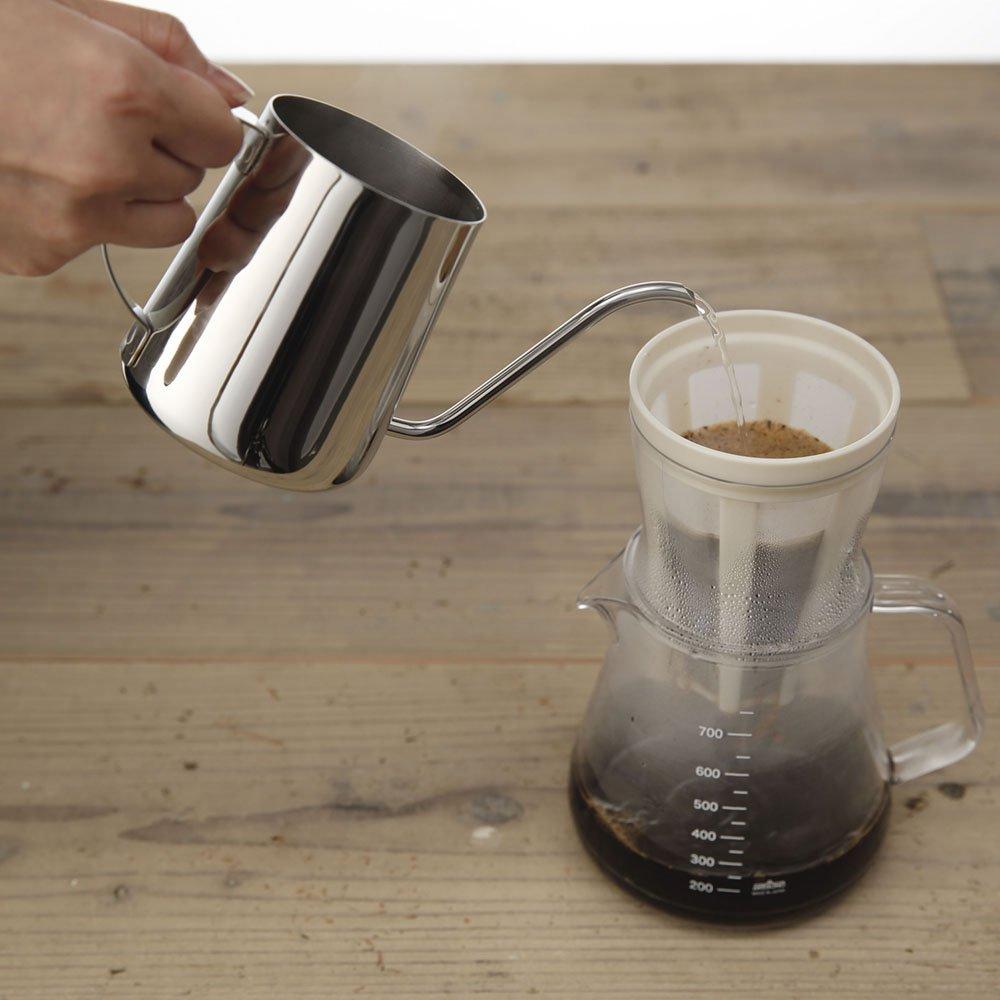 KAI Corporation FP5158 Coffee Server Dripper Set House Select 2-Way Reusable Filter Polypropylene Polyester Made in Japan 21.5 x 15.2 12.2 cm