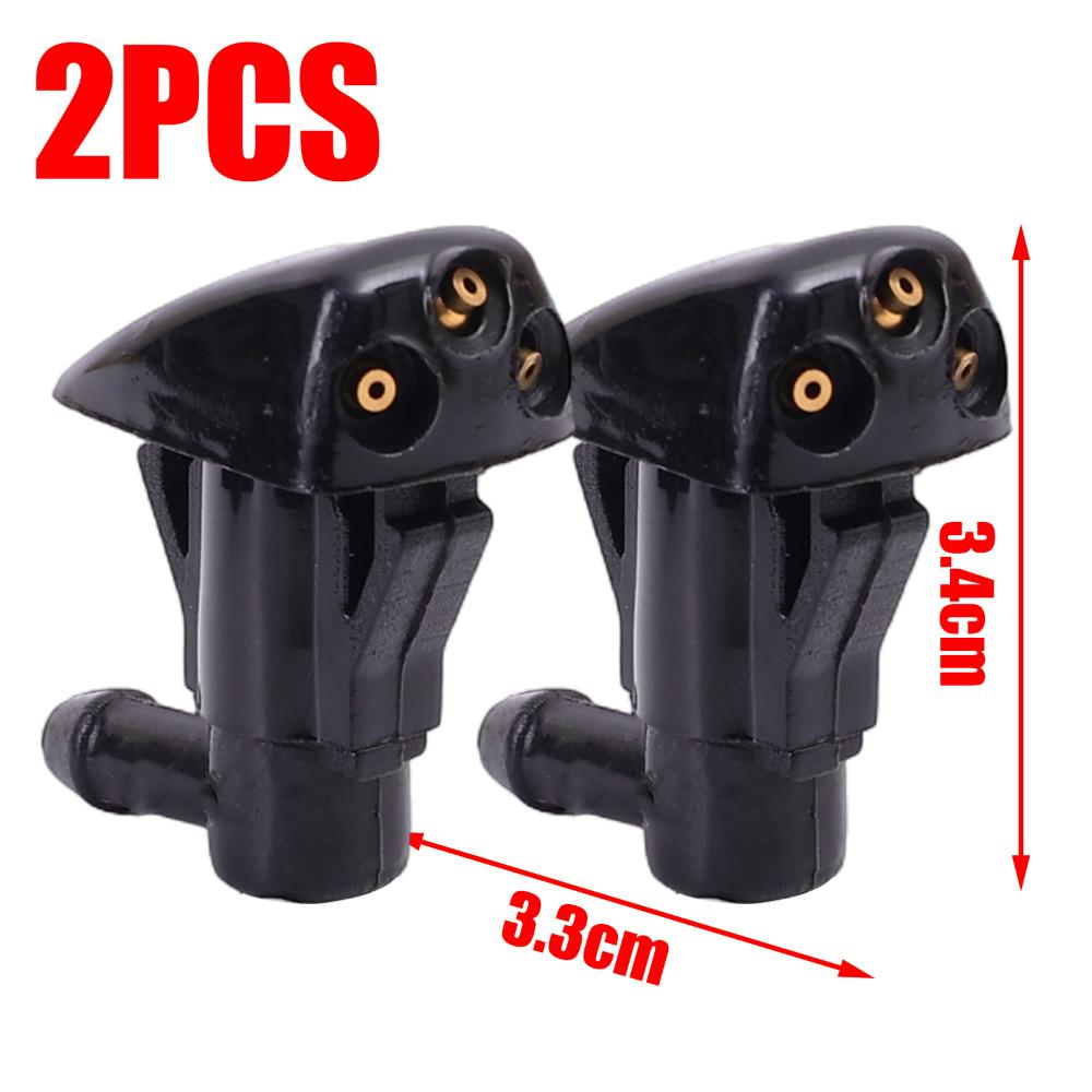 2 шт. Новое сопло омывателя лобового стекла для большинства моделей автомобилей Авто 3 отверстия Форсунки омывателя лобового стекла Струя распылителя воды для стеклоочистителя