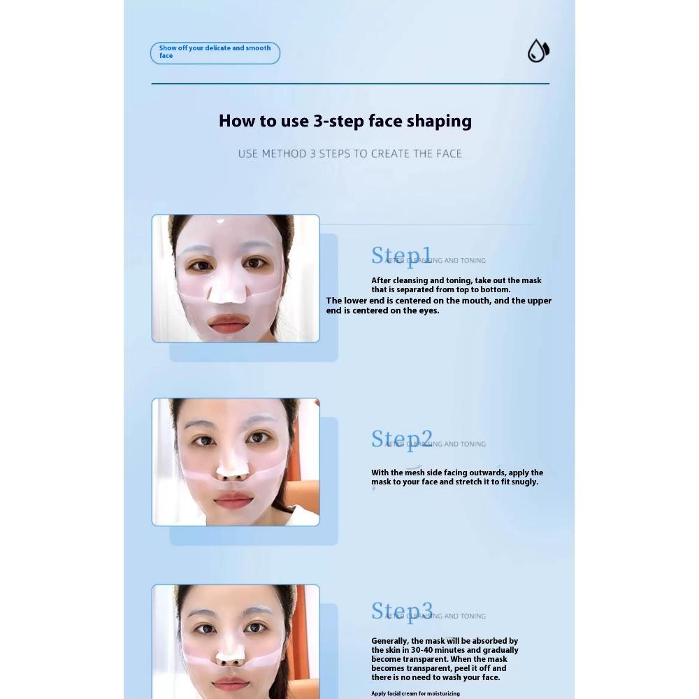 Collagen Transparent Facial Mask Dissolvable Absorbable Facial Mask Light-grain Smooth Full-face Anti-wrinkle Compact Lacquer Split
