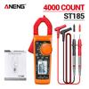 St185 Digital Clamp Meter Multimeter 4000 Counts True Rms 200a Ammeter Voltage Tester Hz Capacitance Ncv Ohm Diode Test