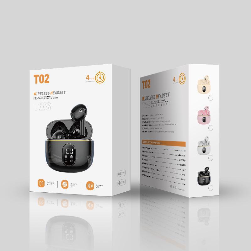 Bluetooth 5.3 Macaron TWS True Wireless Stereo Not In-Ear Headphones with Battery Display Charging Case