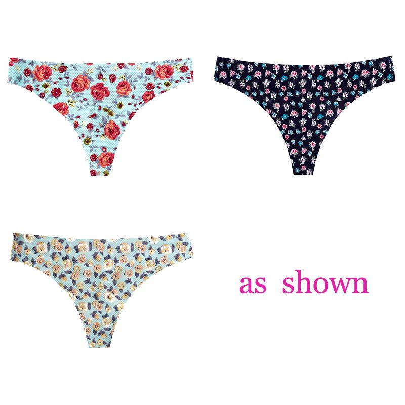 CINOON 3 шт./лот, женское сексуальное нижнее белье с цветами, соблазнительные трусики с низкой талией, стринги, дышащее нижнее белье без следов, стринги, нижнее белье