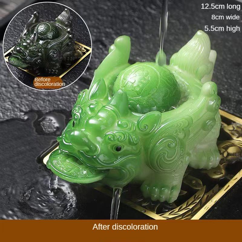 Украшение для домашних животных PIxiu Tea, меняющее цвет, удача для воды PIxiu Tea, украшение для домашнего стола, простая креативная резиновая чайная посуда