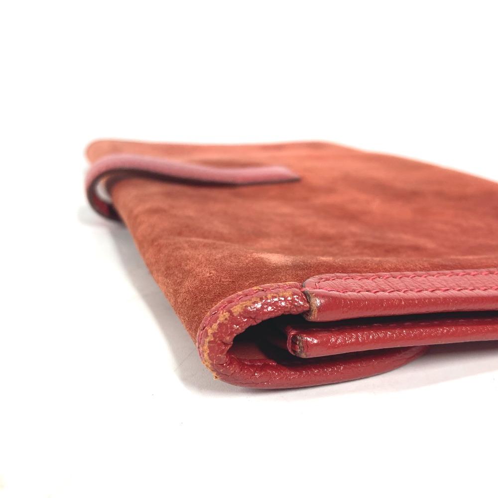 HERMES Bag H logo Jige Elan bag Clutch bag Leather Red