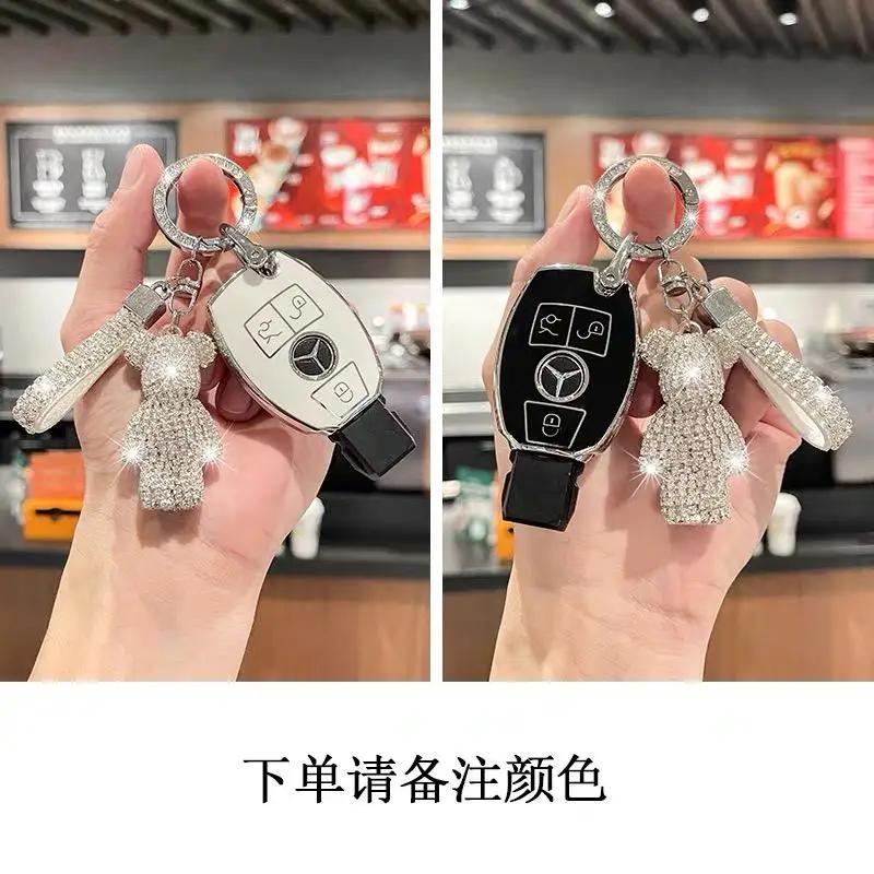 SFX1  Real Carbon Fiber Key Fob Cover Case Shell Protector for Benz AMG E53 GLS63 Sedan CLA35  Coupe GLB35 GLA35 GLA45 SUV 2020-2023