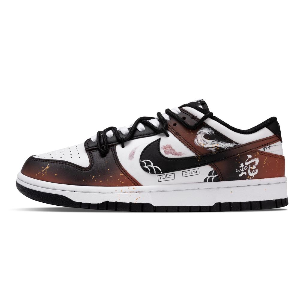 Nike Кроссовки для скейтборда Dunk Serpent, ударопрочные, легкие, низкие, унисекс, черные с красным, DD1391-100(Команда244-)