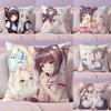 NnEKOPARA Аниме Наволочка Шелковистый Короткий Плюш С Невидимой Молнией Пылезащитный Чехол на Подушку для Дивана Для Декора Дома