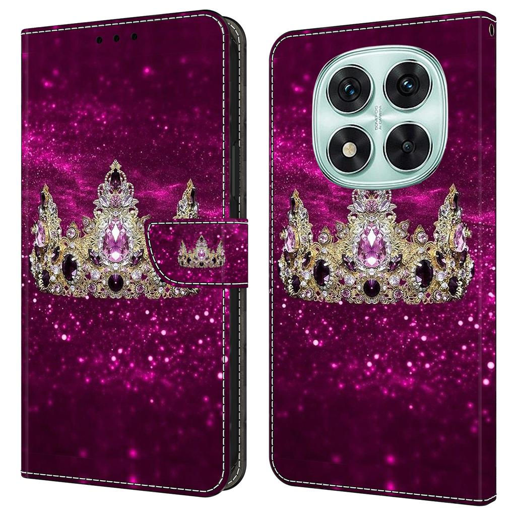 Для Xiaomi Redmi Note 14 Pro 4G Чехол Кошелек Подставка С Принтом Узор Искусственная Кожа Книжка Чехол для Телефона