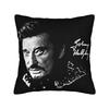 Rock Star J-Johnny Hallyday Pillow Cover Kawaii Pillow Case For Sofa Car Home Decor Design Pillowcases Birthday Gift