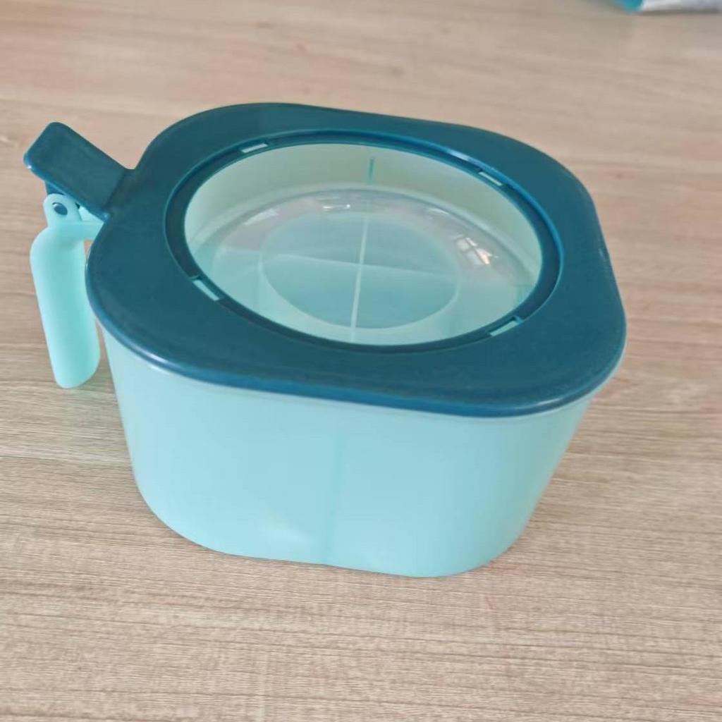 Влагостойкая четырехсекционная кухонная коробка для приправ с крышкой