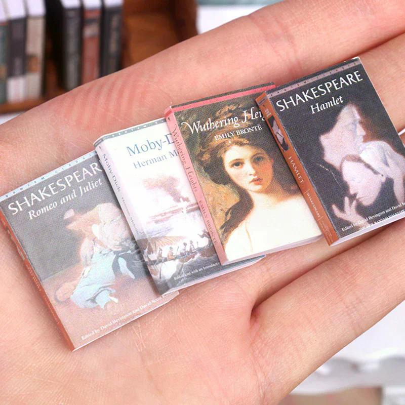 1/12 Кукольный домик Миниатюрные книги Кабинет Декор Детские игрушки Имитация книжного декора 10 шт.