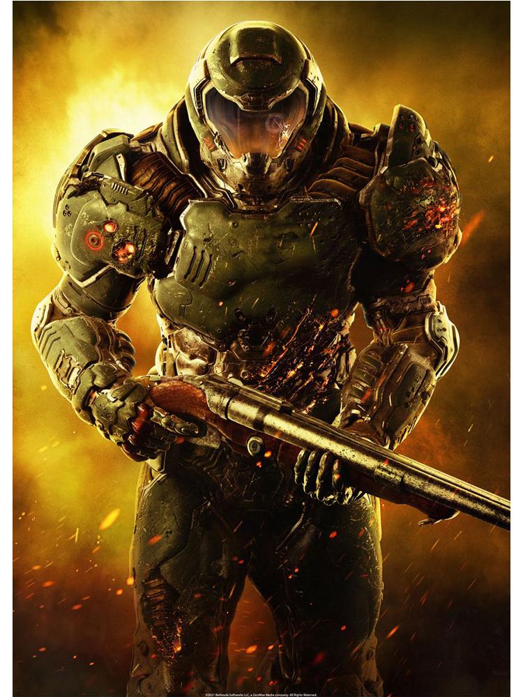 Игра DOOM видео классический игровой постер настенная живопись на холсте картины для гостиной домашний декор принты плакаты