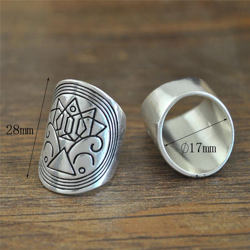 4 шт./сетбохо винтажная гравировка тибетское серебряное кольцо безымянное кольцо на палец