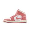 Womens Air Jordan 1 Mid 'Strawberries Cream' (women's sizes) White / Sea Coral / Atmosphere / Sail Vintage Basketball Shoes BQ6472 186