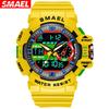 Casual Outdoor Men's Military Style Sports Waterproof Multi-Function Electronic Dual Display Alarm Watch