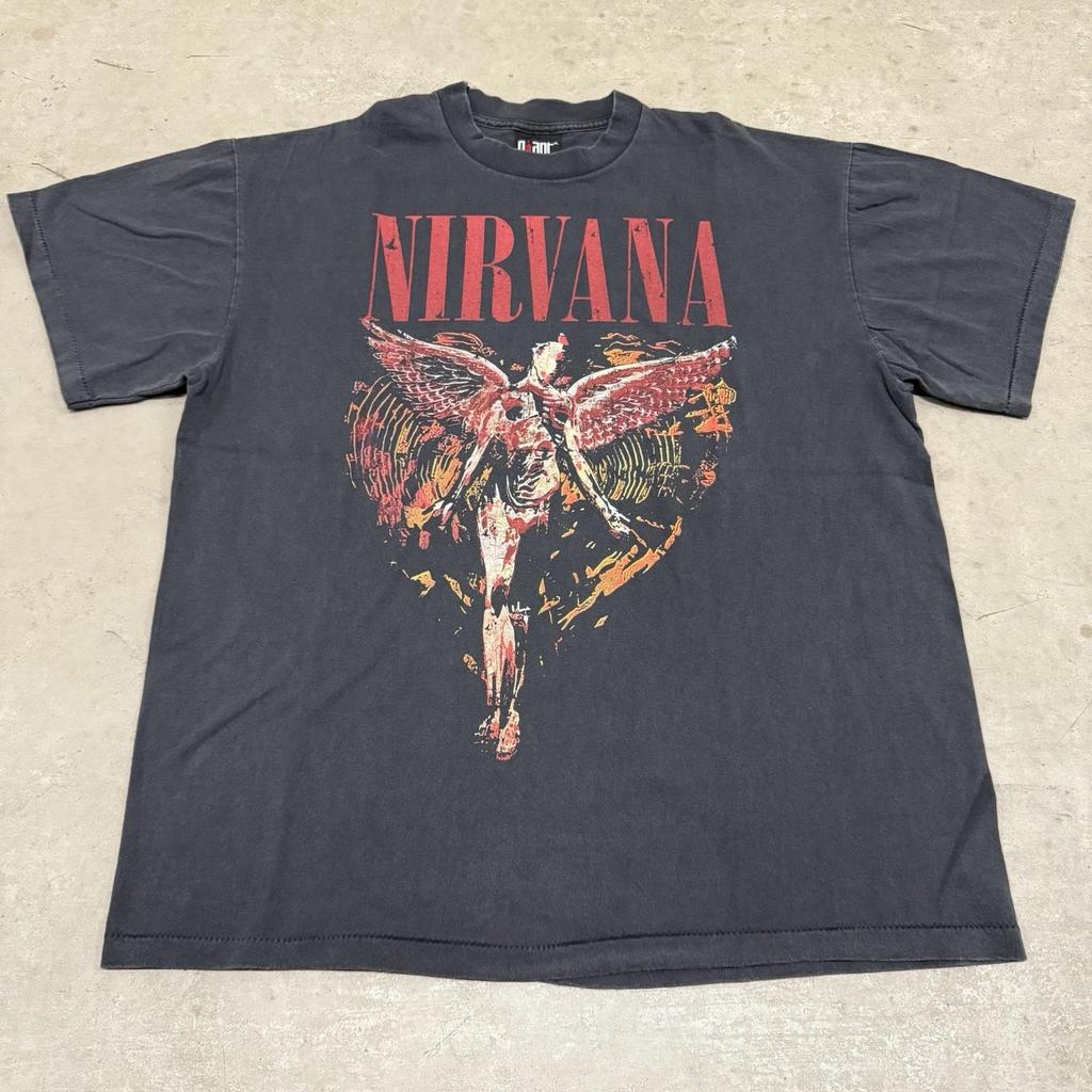 Vintage NIRVANA Heart Box T T-Shirt 90s Band T T-Shirt XL In Utero Giant Tag Reprint