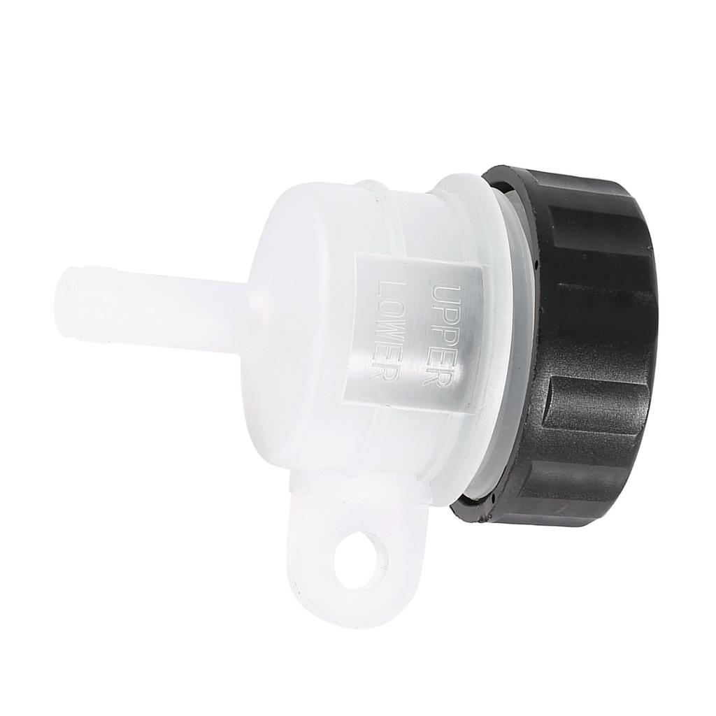 Motorcycle Foot Rear Brake Master Cylinder Oil Reservoir ABS Black and White Premium Quality for 1986