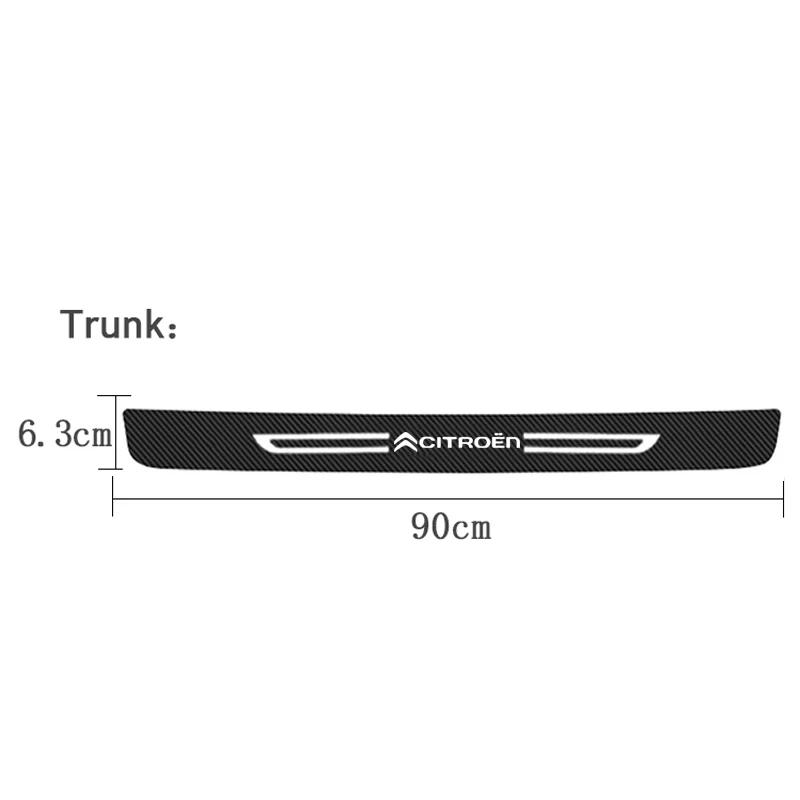 Carbon Fiber Car Door Sill Protector Sticker for Citroen DS SPIRIT DS4 DS7 C1 C2 C3 C4 C5 Berlingo Jumpy Picasso Anti-Scratch
