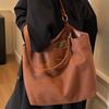 Retro Large-capacity Bag Women's 2025 New Autumn Casual Commuting Shoulder Bag Simple Foreign-style Texture Tote Bag