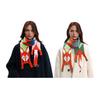 Women Scarf Cartoon Fox Design Faux Cashmere Soft Warm Scarf Autumn Winter Long Scarf Versatile Clothing