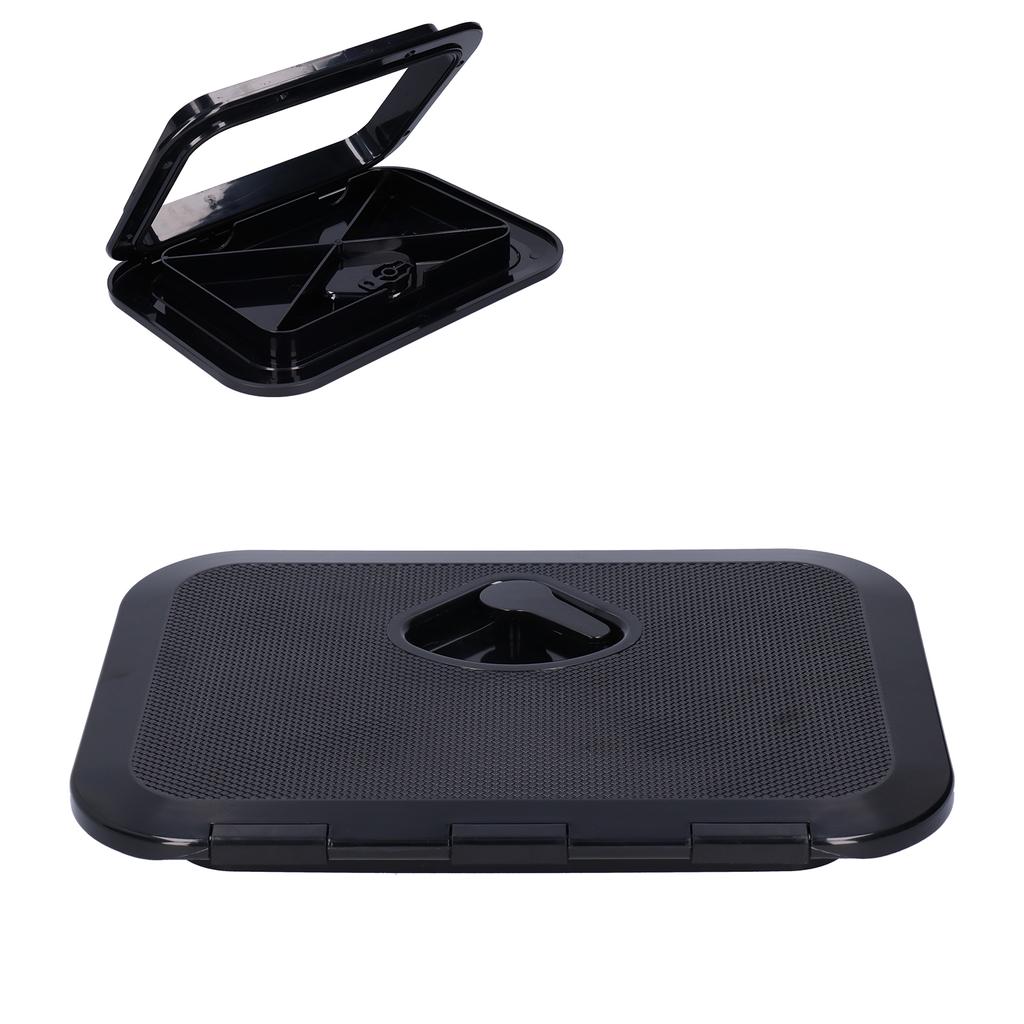 Marine Boat Deck Access Hatch Inspection Cover Ultraviolet Resistant Black 14.75x10.6in