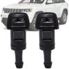2X For Jeep Compass 2007-10 Grand Cherokee 2007 - 2017 Front Windscreen Window Water Wiper Washers Jet Spray Nozzle Replacement