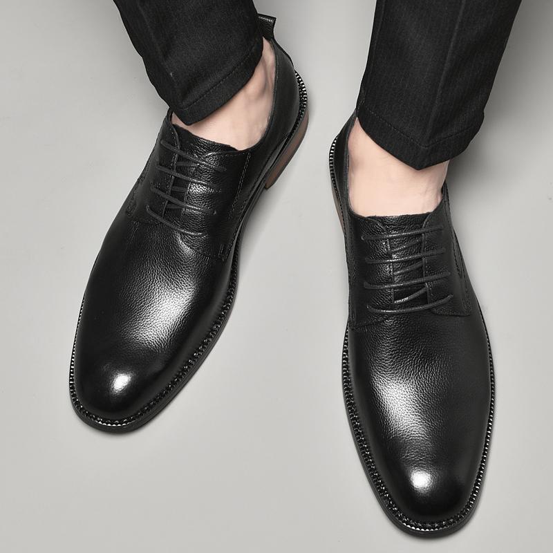 Casual Slip On Formal Leather Men Shoes Men Italian Black Male Loafers Men Shoes Wedding Party Dress Shoes