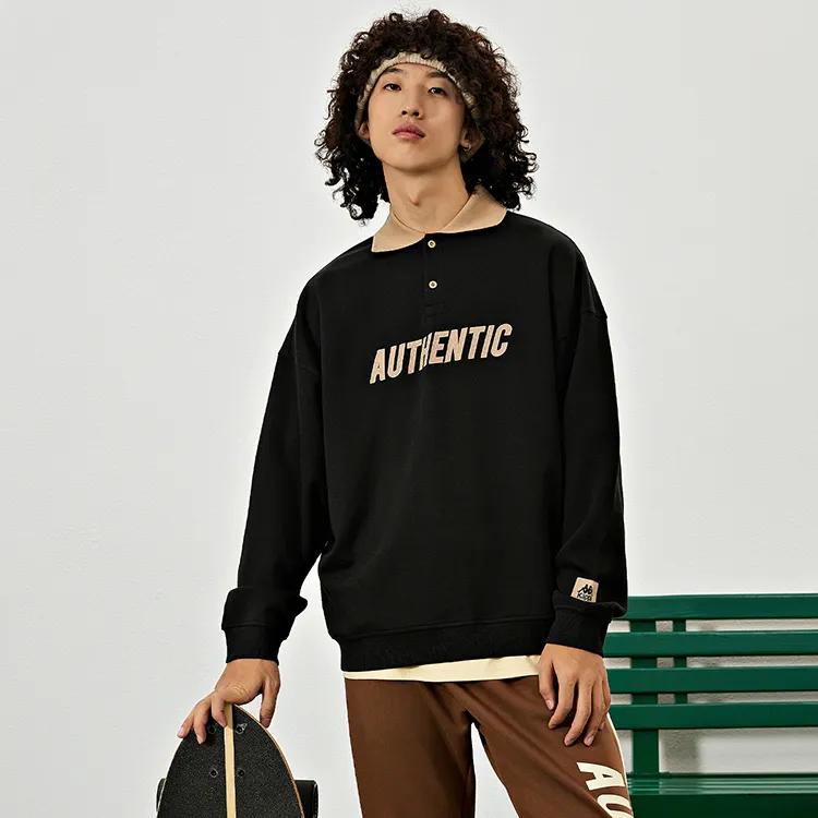 Kappa Sweatshirts Unisex Polo Collar Moderate Regular (Unisex) Sweatshirts K0DY2WT03D
