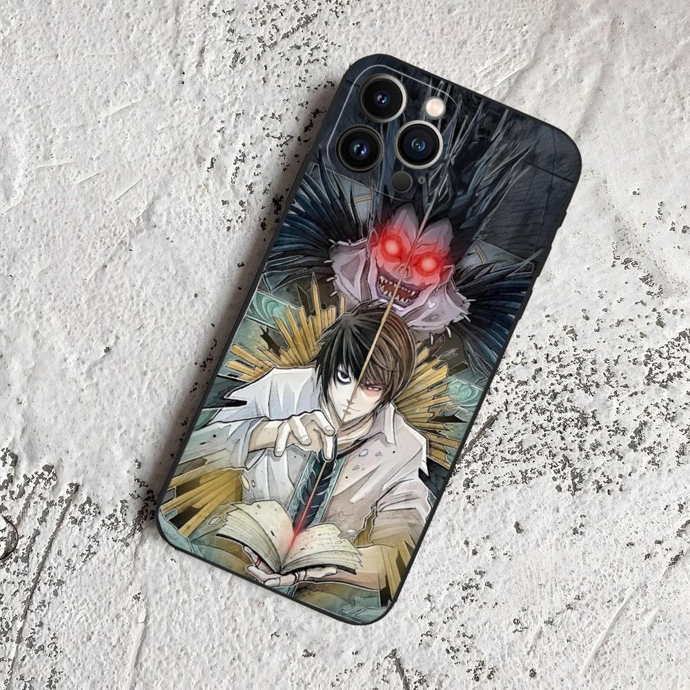 Чехол для телефона L-Lawliet Death Note для iPhone 17 Air 16 15 14 13 12 11 Pro Max Xr X Xs Mini Plus Черный Мягкий Силиконовый Чехол