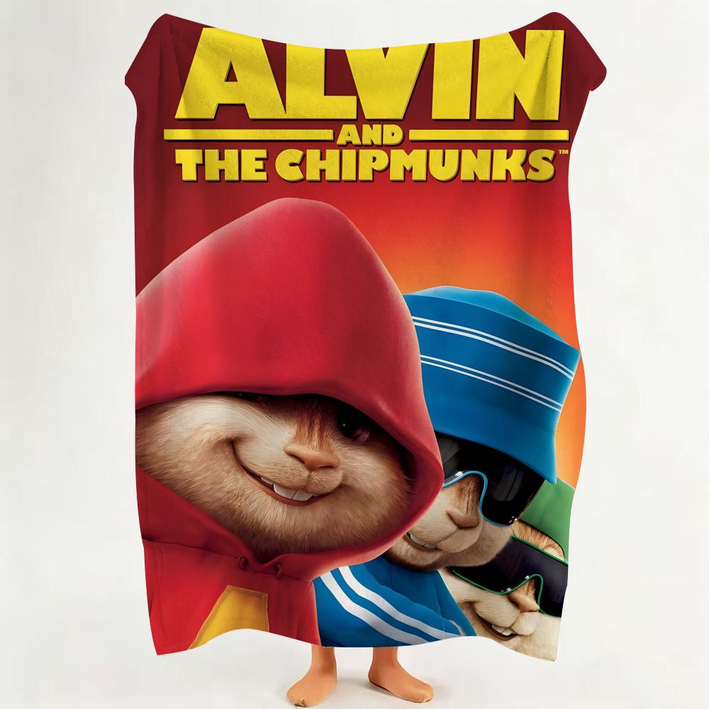 Movie Alvin And The Chipmunks Throw Flannel Throw Blanket Suitable for Sofa Living Room Bedroom
