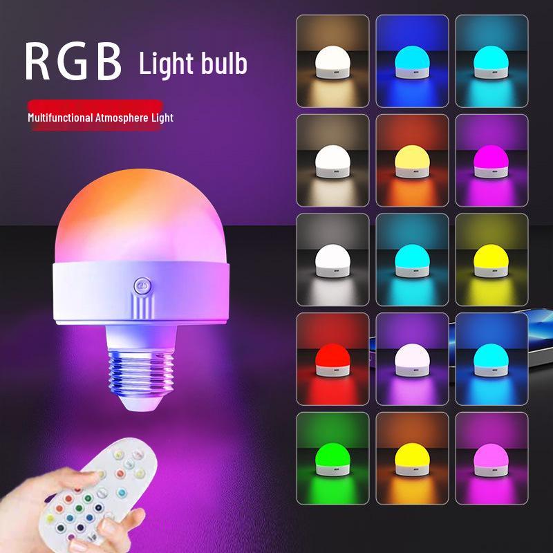 Беспроводной USB настенный светильник RGB с дистанционным управлением - Диммируемый для спальни, бара, гостиной и столовой