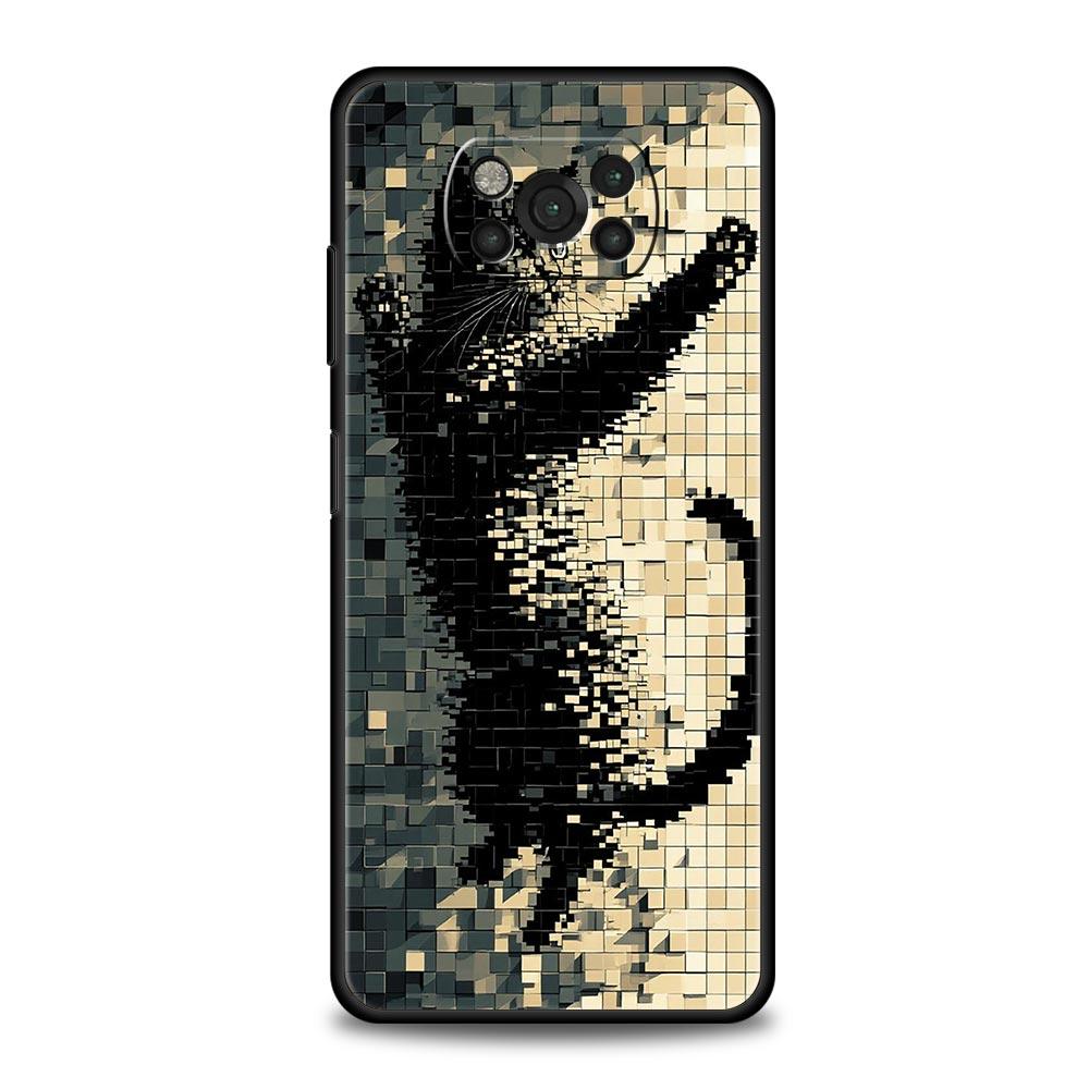Милый Чехол-Крышка для Телефона с Кошкой для Xiaomi Poco F7 Ultra F6 F5 F4 F3 X6 X5 X4 X3 NFC C51 C55 M4 GT 5G Мягкий ТПУ Корпус Fundas Capas Сумка