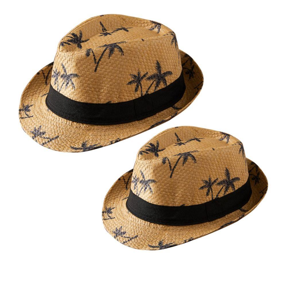 UV Protection Straw Hat Wide Brim Panama Cap Summer Sun Hat Children Kids