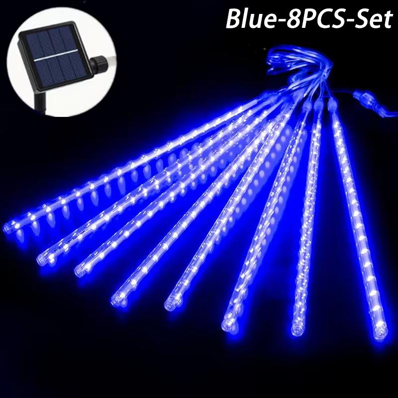 Солнечная светодиодная гирлянда с метеоритным дождем, праздничная гирлянда, водонепроницаемый сказочный садовый декор, уличная светодиодная уличная гирлянда, Рождественское украшение