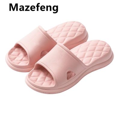Модные новые стильные сандалии для пар, нескользящие, на толстой подошве, для дома и улицы, мужские шлепанцы, домашняя обувь, женские, супер мягкие тапочки для ванной