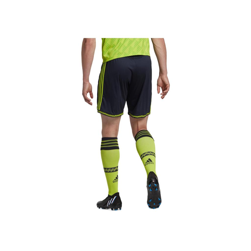 adidas Футбольные шорты FW22 MUFC 3 Stripe Straight, мужские шорты, черные HE2980