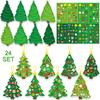 Cartoon Christmas Tree Theme DIY Card Stickers, Christmas Tree Decoration Christmas Gifts
