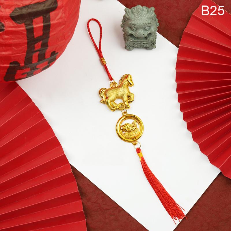 2026 год Лошади Декор Бонсай Намент Шарм Дерево Удачи Год Подвесные Украшения Кисточки Украшение для Автомобиля Праздник Весны Вечеринка
