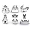 3D Stainless Steel Christmas Scene Cookie Cutter Metal Cookie Mold Flip Pcs 8 LS