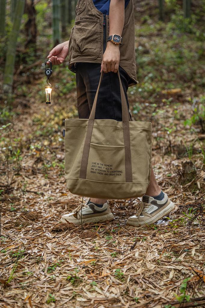 camping moon Canvas Tote Military Tote Camping Gear Storage Case Camping Tote 24oz Extra Thick Canvas B4 Size B-189